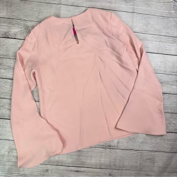 AMANDA UPRICHARD NEW Pink Cutout Long-Sleeve Top  Flared Sleeves Size Small - Picture 11 of 11